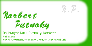 norbert putnoky business card
